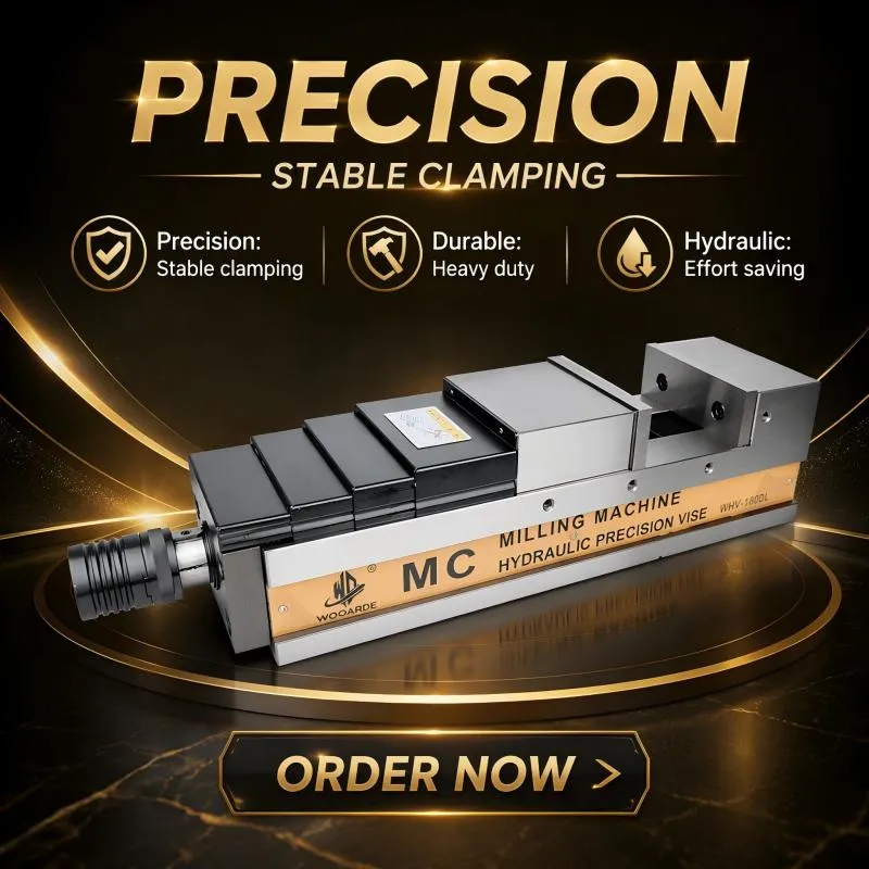 Effortless-Workholding-High‑Clamping‑Force-Hydraulic-Vise-for-CNC-Milling-Machining