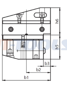 B3 TYPE TOOL HOLDER  B3型径向右刀夹（刀具反装）