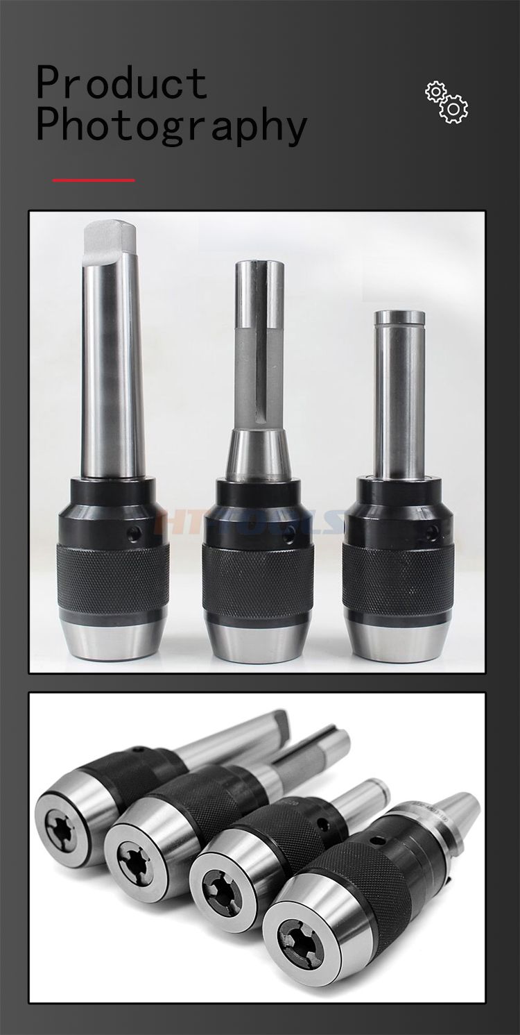 Integrated self tightening drill chuck holder APU13 APU16