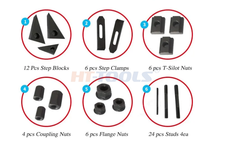 58pcs Clamping Kit with Metal Holder